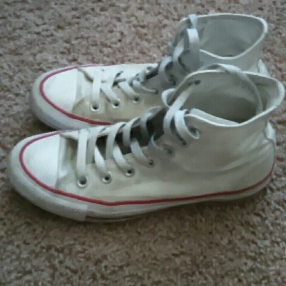 White Hightop Converse